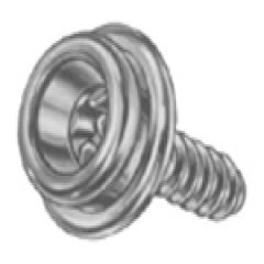 DOT® Durable™ Screw Stud 93-XX-103624-1A Nickel-Plated Brass / Steel Screw 3/8 inch 100 pack