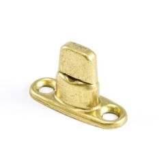 Common Sense® Turn Button Double Height w/Two Screw Holes 91-XB-78323-1E Bright Brass 100 pack