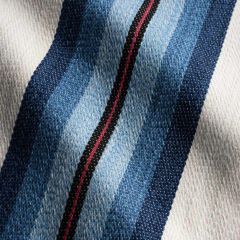 Perennials Campo Stripe Azul 475-781 Far West Liz Lambert Collection Upholstery Fabric