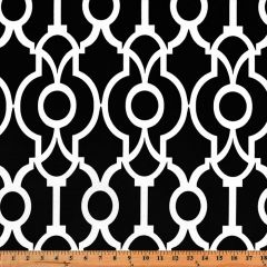 Premier Prints Lyon Black Indoor-Outdoor Upholstery Fabric