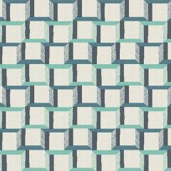 Sunbrella Beveled Squares Lagoon 145471-0001 Upholstery Fabric