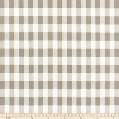 Premier Prints Buffalo Plaid Ecru Indoor-Outdoor Upholstery Fabric