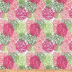 Premier Prints Blooms Jazz Pink Upholstery Fabric