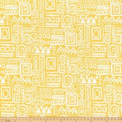 Premier Prints Glyphic Spice Yellow Upholstery Fabric