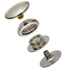 DOT® Baby Durable™ Cloth-to-Cloth Snap Fastener Set (Nickel-Plated Brass) 0.179" Post