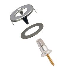 Common Sense® Turn Button Fastener Set - Cloth-to-Surface (Nickel-Plated Brass)