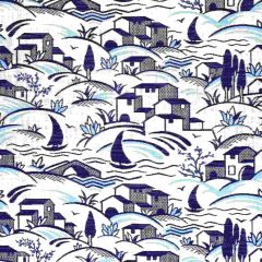 Thibaut Landmark Navy and Sky W73524 Landmark Collection Upholstery Fabric