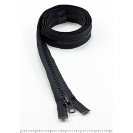 Buy YKK Vislon #10 Separating Zipper AutoLok Double Pull Plastic Slider  VFUVOL 107TX 60 inch Black